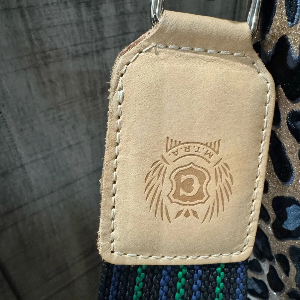 Consuela Leopard Print Tote with Tan and Green Accents - Picture 4 of 12